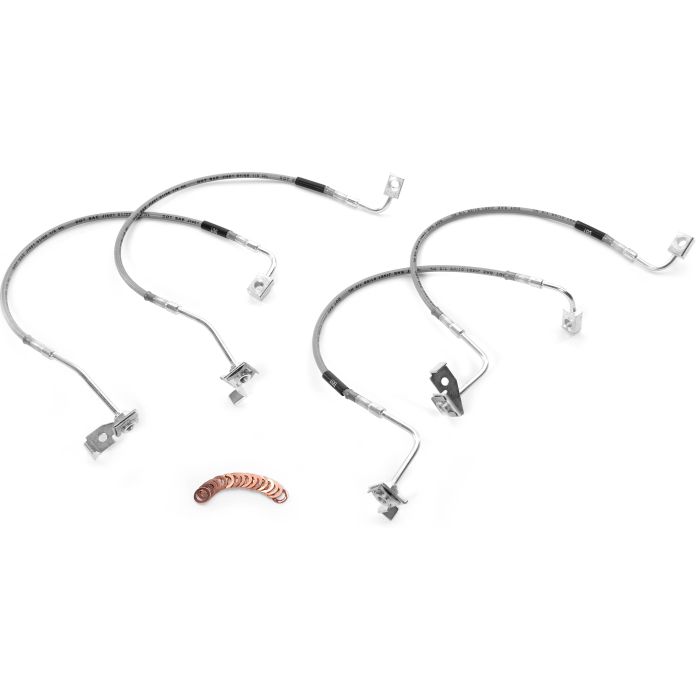 Crown Automotive RT31029 Braided Stainless Steel Brake Lines for 07-10 Jeep Wrangler JK with up to 6" Lift