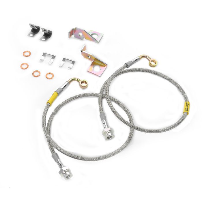 BRAKE LINES W/BRACKETS FR JK 4IN