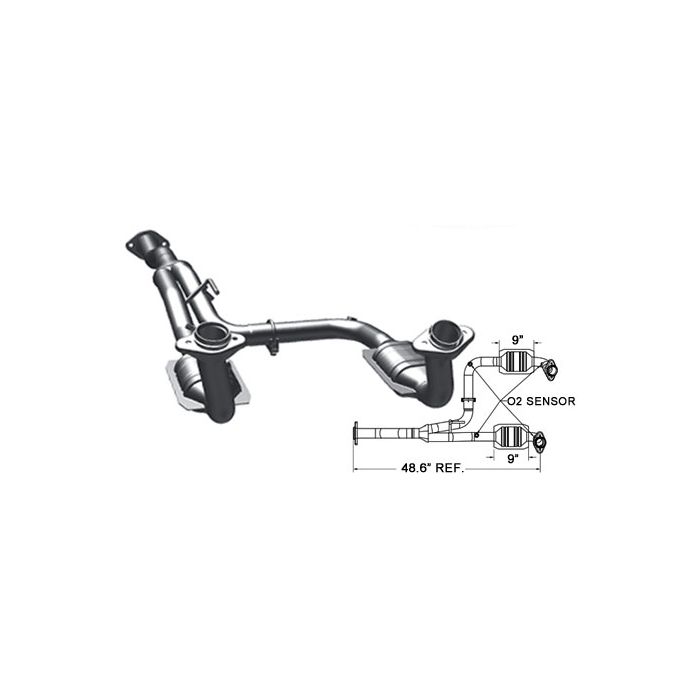 Magnaflow 49186 OE Grade Front Y-Pipe for 05-07 Jeep Liberty KJ 2WD with 3.7L
