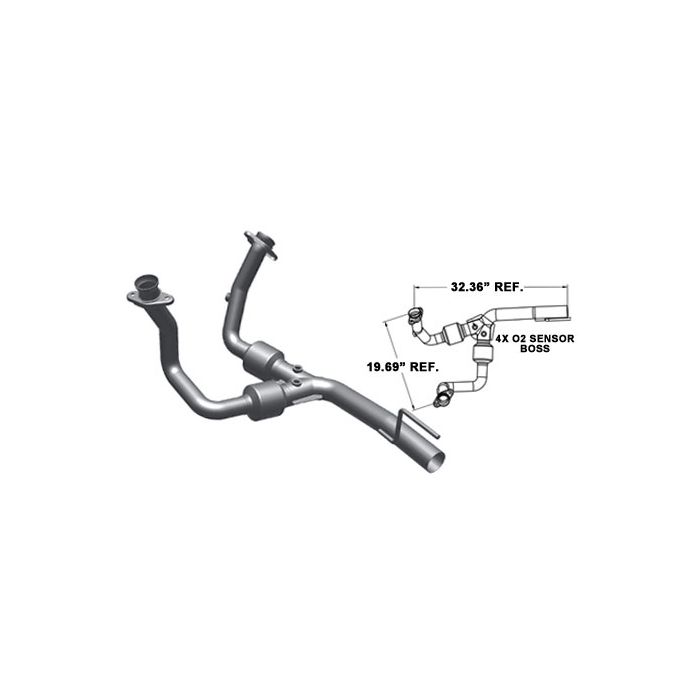 Magnaflow 93241 49 State Direct Fit Front Catalytic Converter for 99-01 Jeep Grand Cherokee WJ with 4.7L