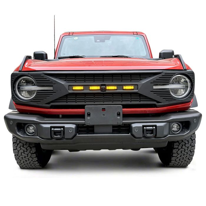American Modified  Tomahawk Grille in Matte Black for 21-26 Ford Bronco