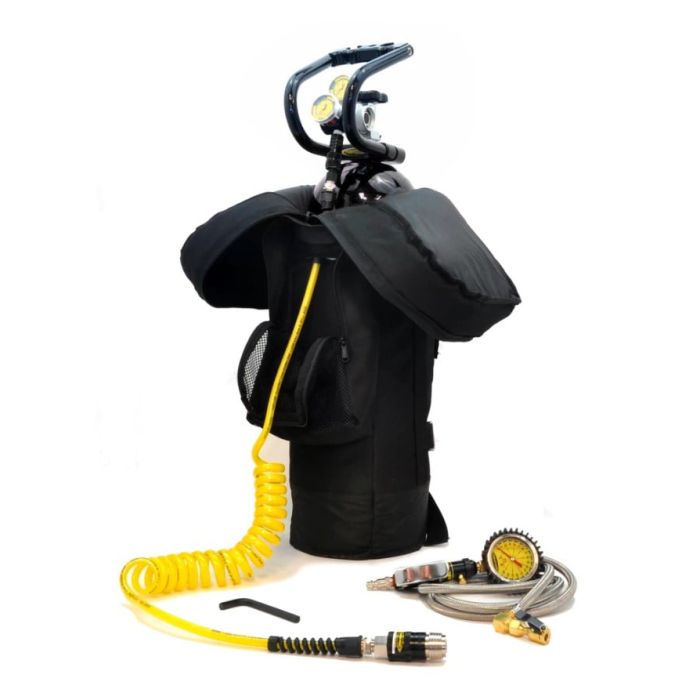 15LB CO2 TANK RV GOLD PKG 180PSI BLK