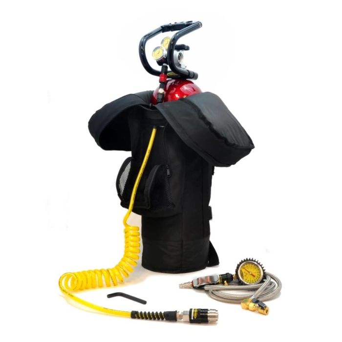 15LB CO2 TANK RV GOLD PKG 250PSI RED