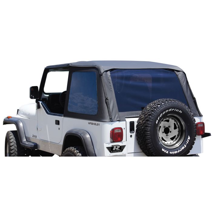 Rampage Products 109435 Trail Top Soft Top  with Tinted Windows in Black Diamond for 92-95 Jeep Wrangler YJ