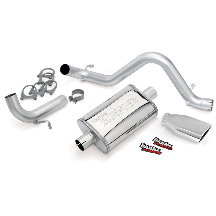 BANKS MONSTER EXH JK 2DR 3.6L BLK TIP