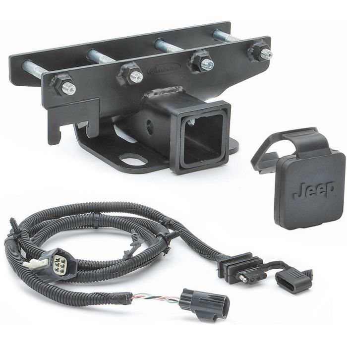 Quadratec 12015 1020 Premium 2" Hitch with Wiring Kit & Quadratec Logo Plug for 07-18 Jeep Wrangler JK