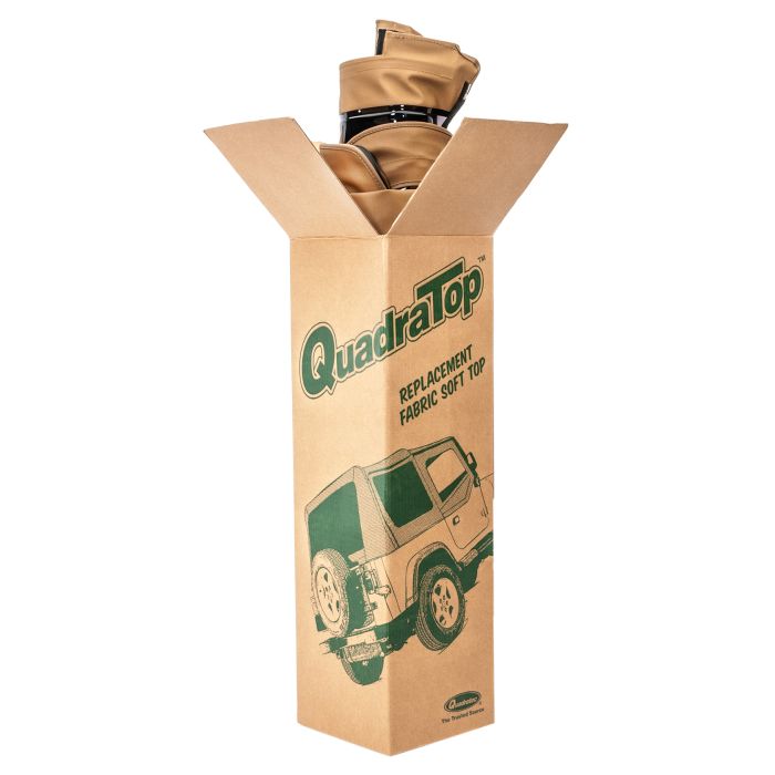 QuadraTop  Replacement Soft Top with Upper Doors & Tinted Rear Windows  for 88-95 Jeep Wrangler YJ