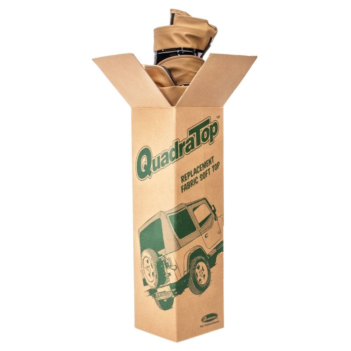 QuadraTop  Replacement Soft Top with Upper Doors & Clear Windows  for 88-95 Jeep Wrangler YJ