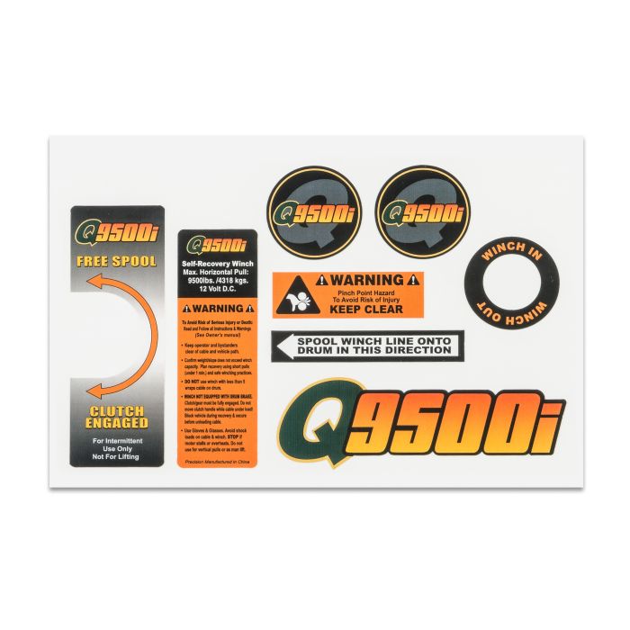 DECAL SET FOR Q9500i WINCH