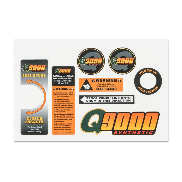 DECAL SET FOR Q9000S WINCH