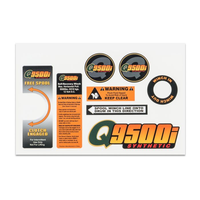 DECAL SET FOR Q9500iS WINCH