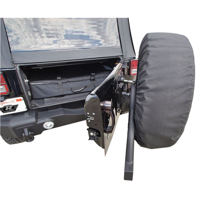 Rampage Products  Rear Recovery Bumper with Tire Carrier for 07-18 Jeep Wrangler JK