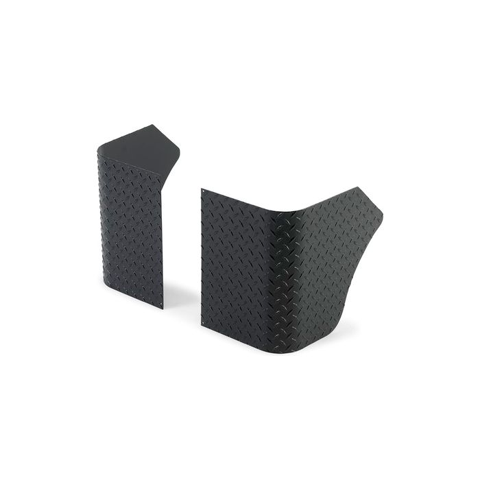 DIA PLATE CORNERS CJ7 BLACK (NO HOLES)