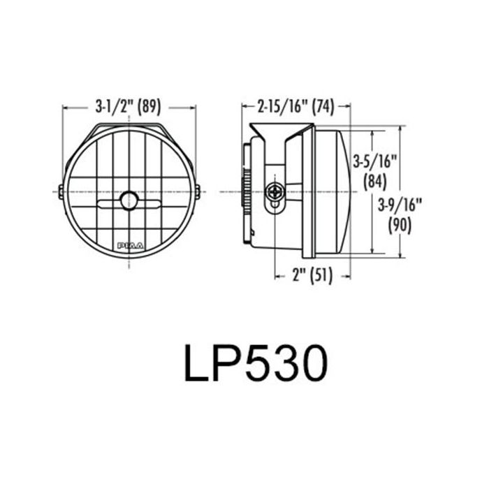 PIAA  LP530 Series SAE  3.5" LED Lamp Kit 
