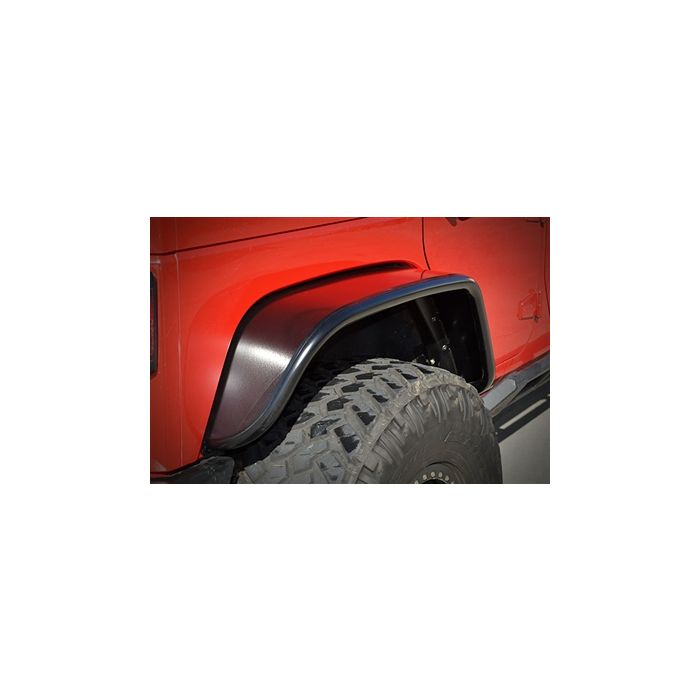 Poison Spyder 17-05-020 Rear Steel Crusher Wide Flares in Bare Steel for 07-18 Jeep Wrangler JK