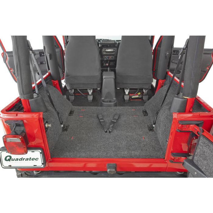Bedrug BRTJ97R Premium Carpeted  Rear Floor Covering without Cutouts for 97-06 Jeep Wrangler TJ