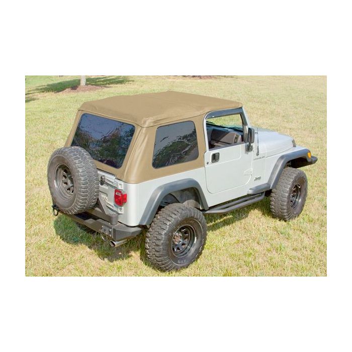 Rugged Ridge 13751.37 XHD Bowless Soft Top with Door Surrounds in Spice for 97-06 Jeep Wrangler TJ