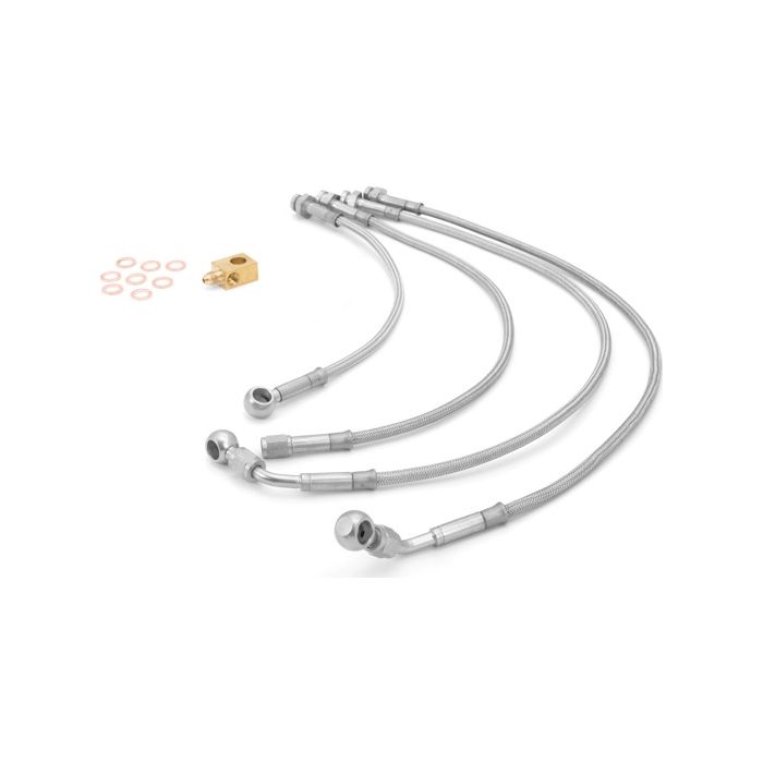 RR SS BRAIDED BRAKE HOSE 87-95 YJ