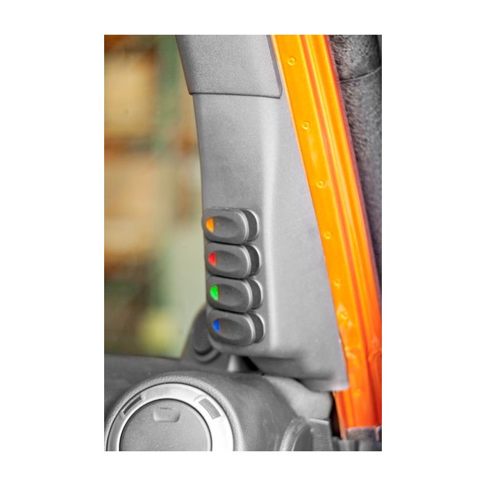 Rugged Ridge 17235.97 Passenger Side A-Pillar Switch Pod Kit for 11-18 Jeep Wrangler JK