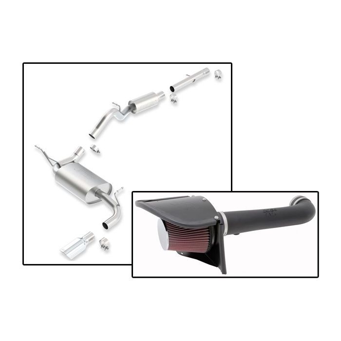 BORLA/K&N COMBO 12-13 JK 2DR SINGLE OUT KIT