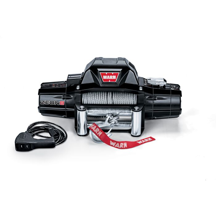WARN 88980 ZEON 8 Winch with 100' Wire Rope and Roller Fairlead 