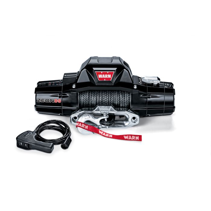 WARN 89305 ZEON 8-S Winch with 100' Spydura Synthetic Rope and Hawse Fairlead 