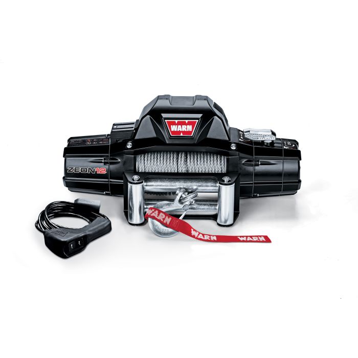 WARN 89120 ZEON™ 12 Winch with 80' Wire Rope and Roller Fairlead 