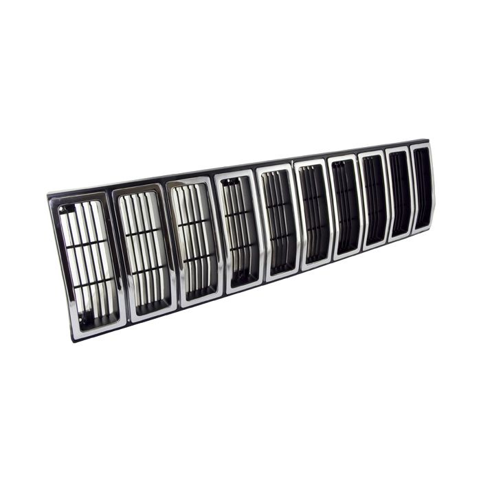 GRILL PANEL-CHROM/BLACK 84-87 XJ