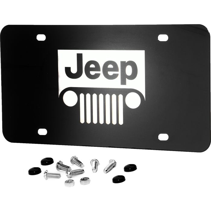 Automotive Gold PLJEEGERB Laser Etched Jeep Grill License Plate 
