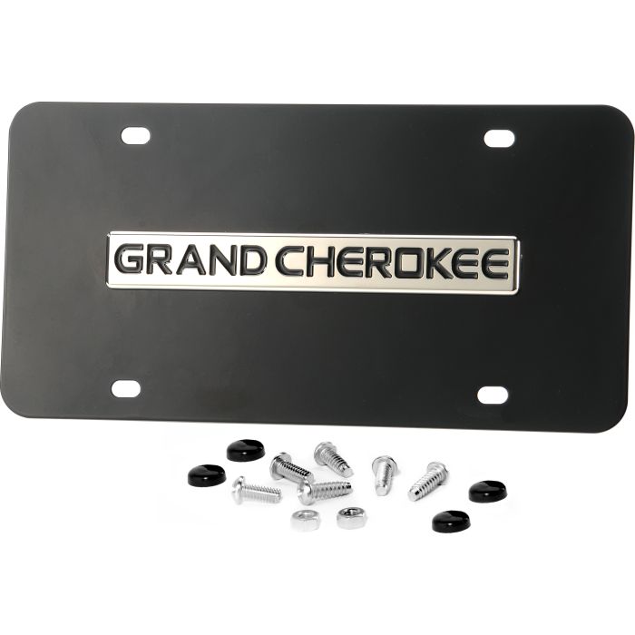 AUG 3D LOGO BLK PC GRAND CHEROKEE PLATE