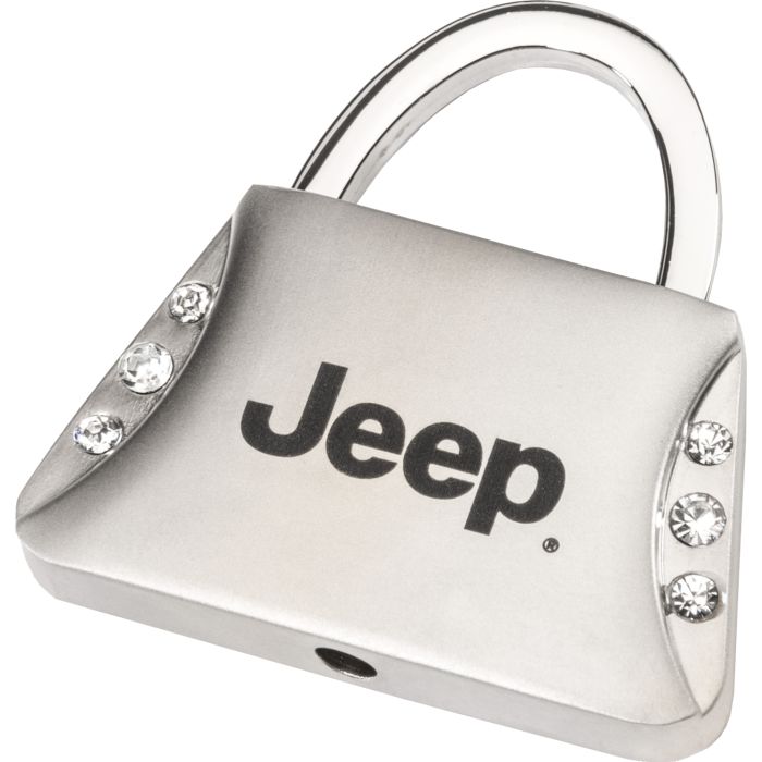 AUG JEWELED JEEP LOGO KEY CHAIN