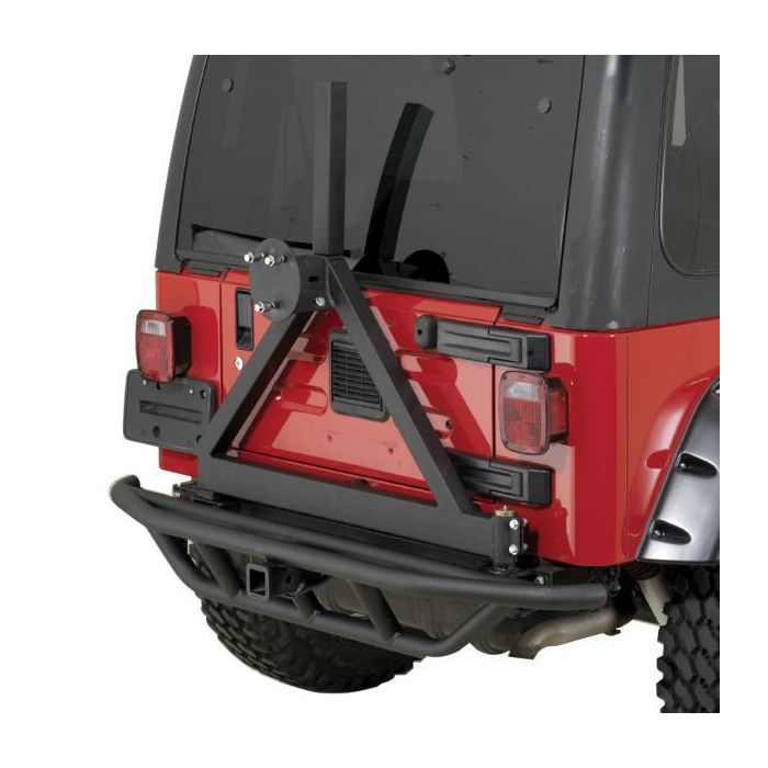 Quadratec  QRC Rear Bumper with Tire Carrier for 87-06 Jeep Wrangler YJ, TJ & Unlimited