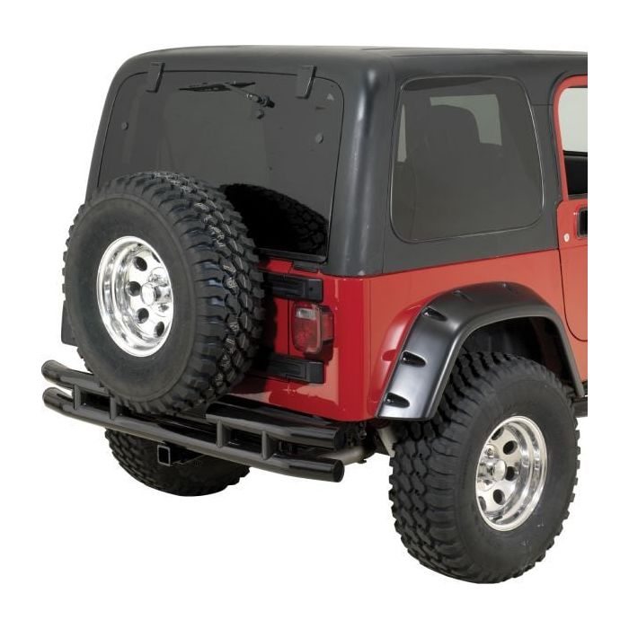 QR3 REAR BUMPER W/HITCH GLOSS BLACK 87-06 YJ/TJ