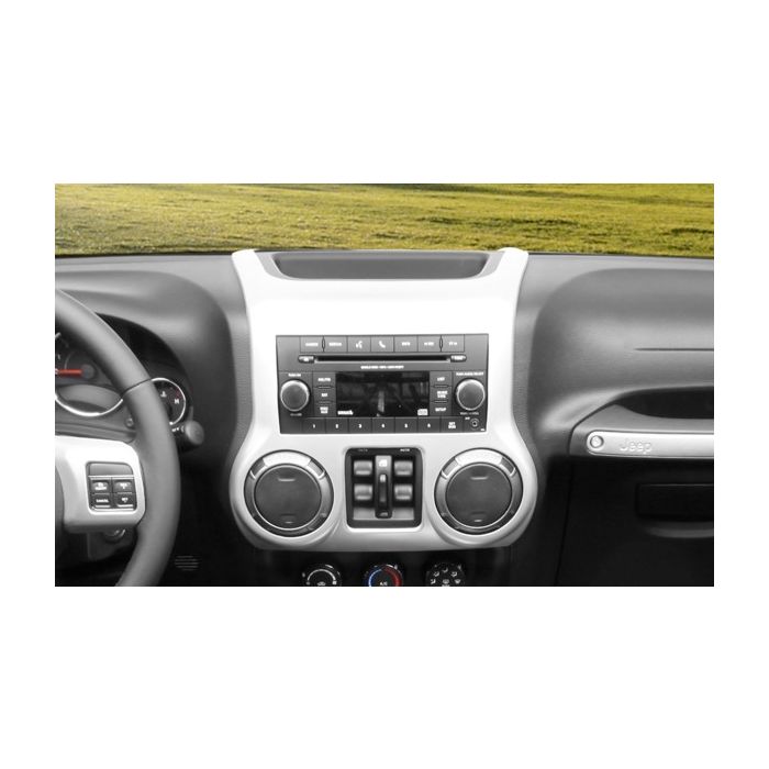 RUR CENTER RADIO TRIM SILVER 11-13 JK