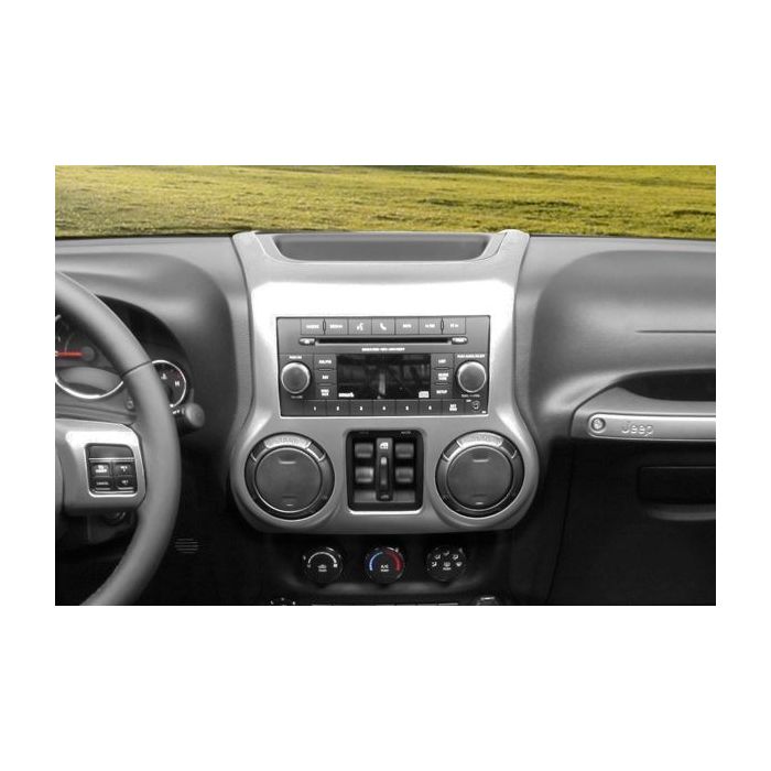 Rugged Ridge 11157.24 Center Radio Trim in Charcoal for 11-18 Jeep Wrangler JK