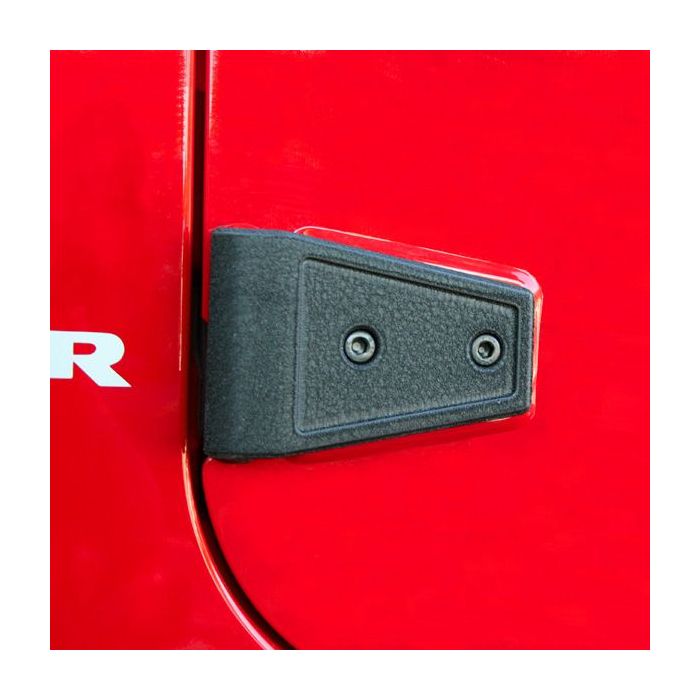 RUR DR HINGE COVER KIT TEXT BLK JK 4DR