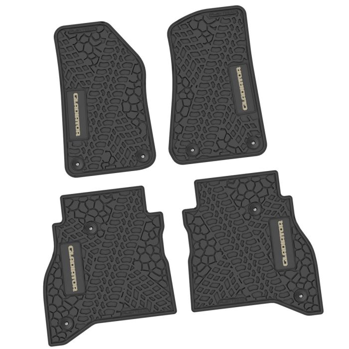 20-24 Jeep Gladiator Front and RearTire Tread/Scorched Earth Scene w/ Gladiator Insert - Black w/ Tan Insert