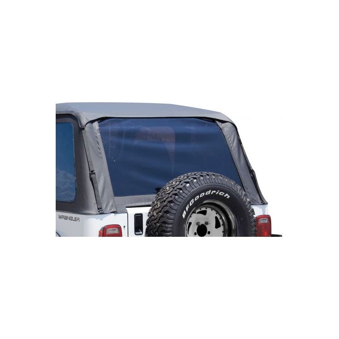 Rampage Products 1094351823 Frameless Trail Top Replacement Rear Tinted Window in Black Diamond for 92-95 Jeep Wrangler YJ with Rampage Frameless Trail Top ONLY