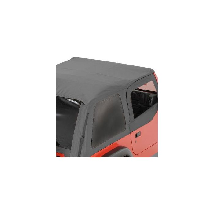 Rampage Products 1096351623 Frameless Trail Top Replacement Passenger Side Tinted Window in Black Diamond for 04-06 Jeep Wrangler Unlimited TJ with Rampage Frameless Trail Top ONLY