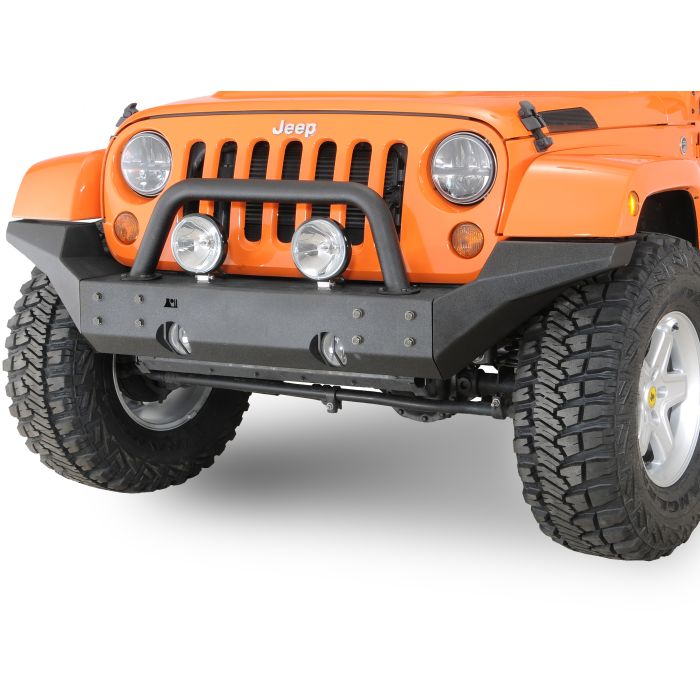 Rugged Ridge 11540.24 XHD Front Bumper High Clearance Ends in Textured Black for 07-18 Jeep Wrangler JK