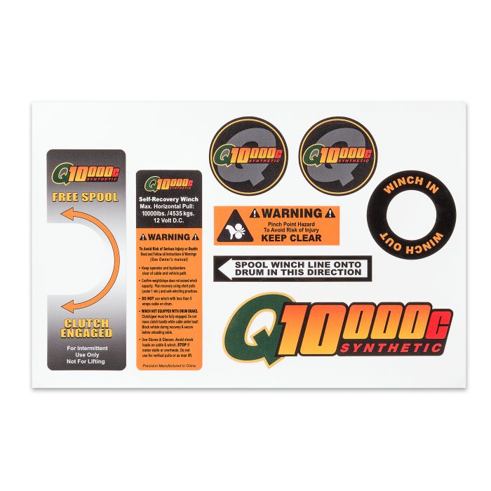 DECAL SET FOR Q10000C WINCH