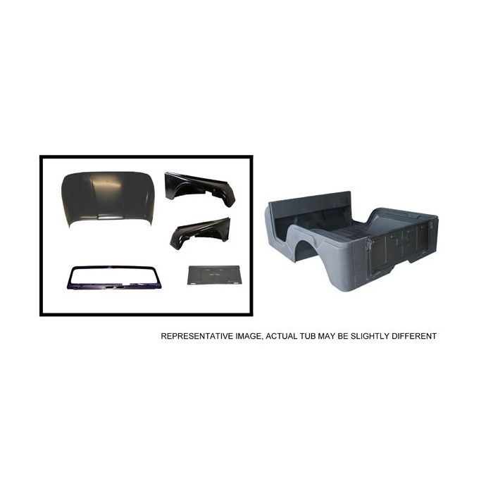 OMIX-ADA 12001.13 Steel Body Tub Kit for 72-75 Jeep CJ-5