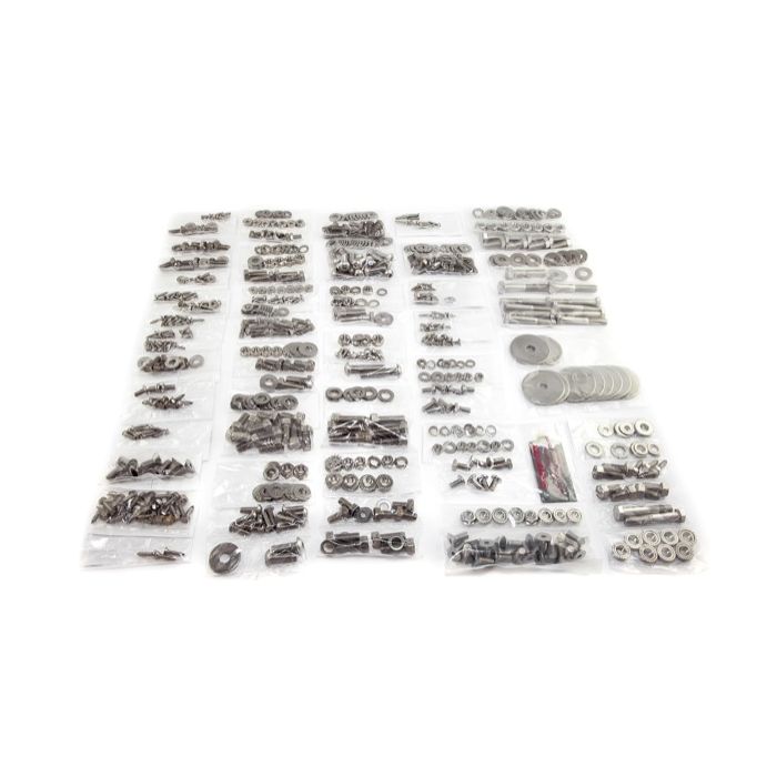 OMIX 12215.11 Stainless Steel Body Fastener Kit for 87-95 Jeep Wrangler YJ With Hardtop (754 Pieces)