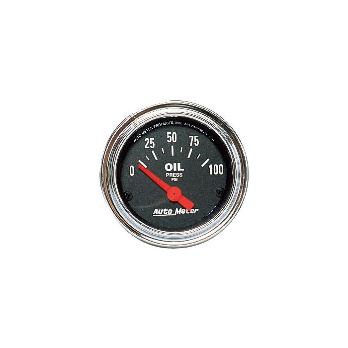 CHROME 2 1/16 OIL GAUGE 0-100 PSI