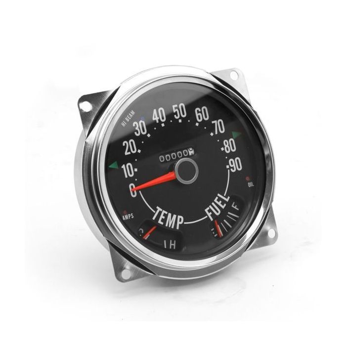 OMIX 17206.04 Speedometer Cluster (0-90 MPH) for 55-79 Jeep CJ-5, CJ-6 & CJ-7