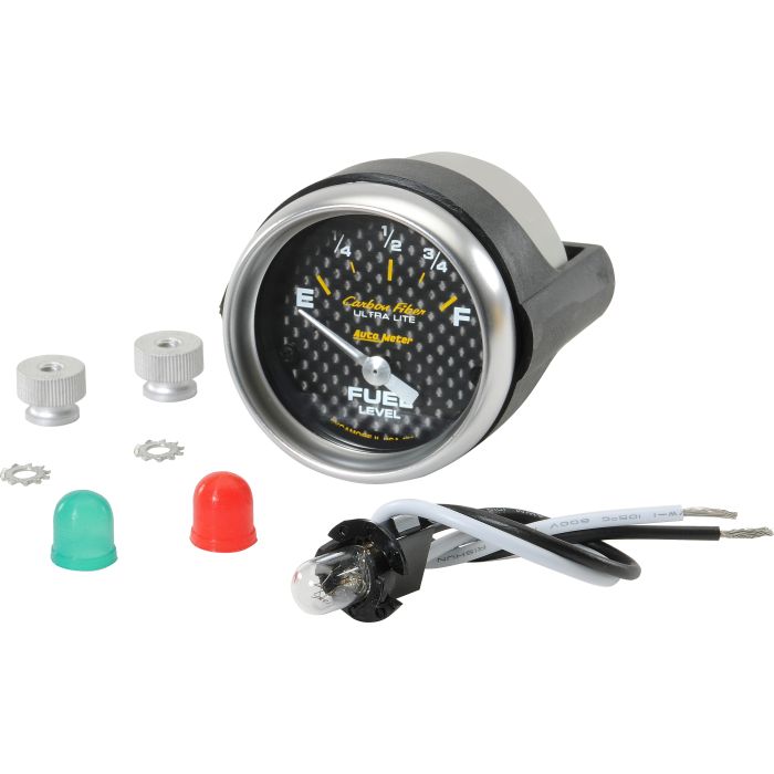 CARBON FIB 2 1/16 GAS GAUGE 0-90 OHMS