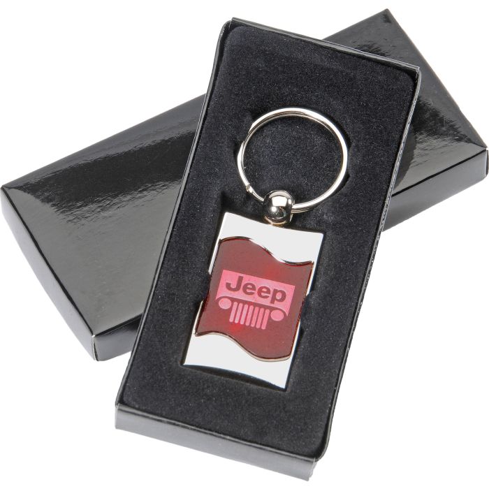 AUG JEEP GRILLE WAVE KEY CHAIN BURGUNDY