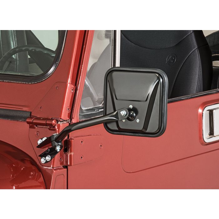 Quadratec  Dual Replacement Mirror Set for 76-86 Jeep CJ5 & CJ7