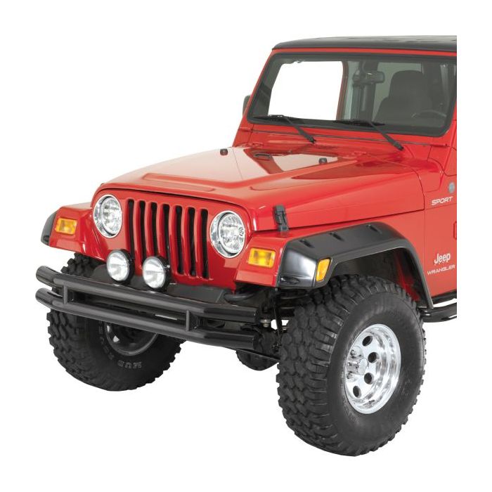Quadratec  QR3 Front Tube Bumper without Hoop, Rear Tube Bumper & Free Side Steps for 87-06 Jeep Wrangler YJ & TJ