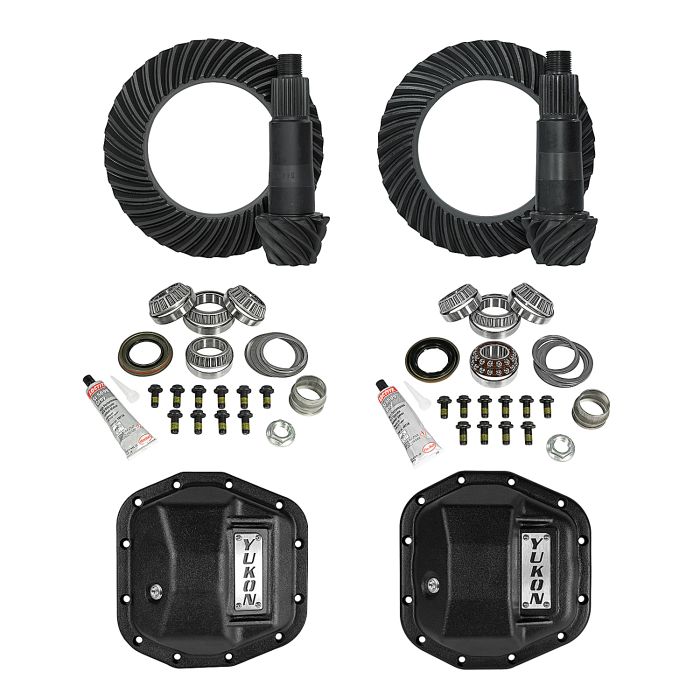 Yukon Gear & Axle  Ring and Pinon Gear Kits for 18-22 Jeep Wrangler JL and Gladiator JT Rubicon with Front M210 & Rear M220 Axles